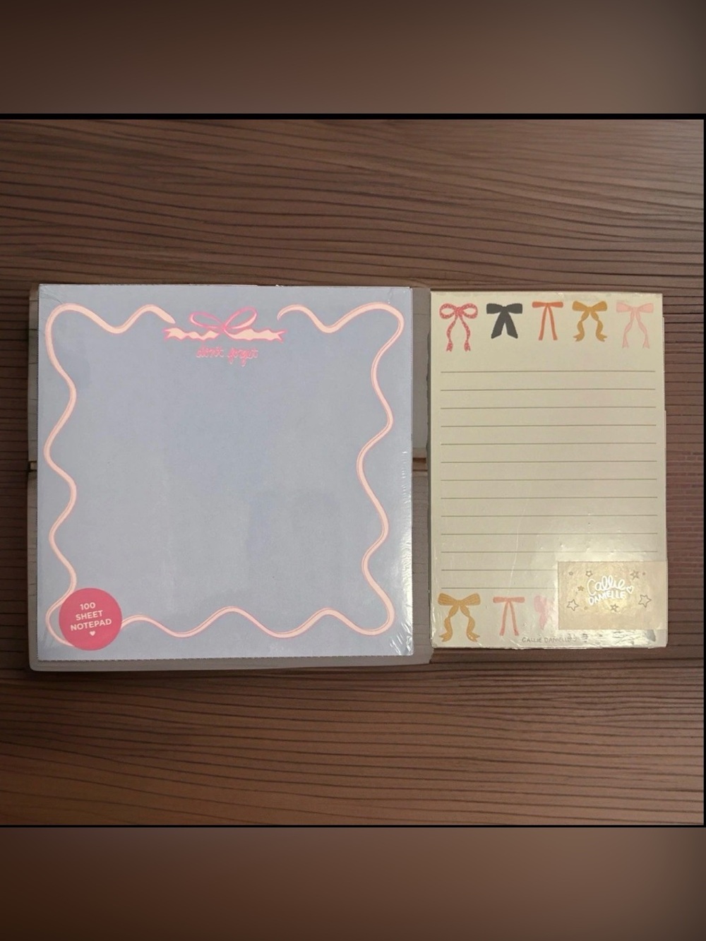 Callie Danielle “Bows” Notepad & Taylor Elliott “Don’t Forget” Pad Set Bundle C1